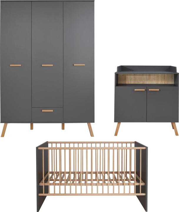 Trendteam Mats (Wickelkommode, Babybett, Kinderkleiderschrank)
