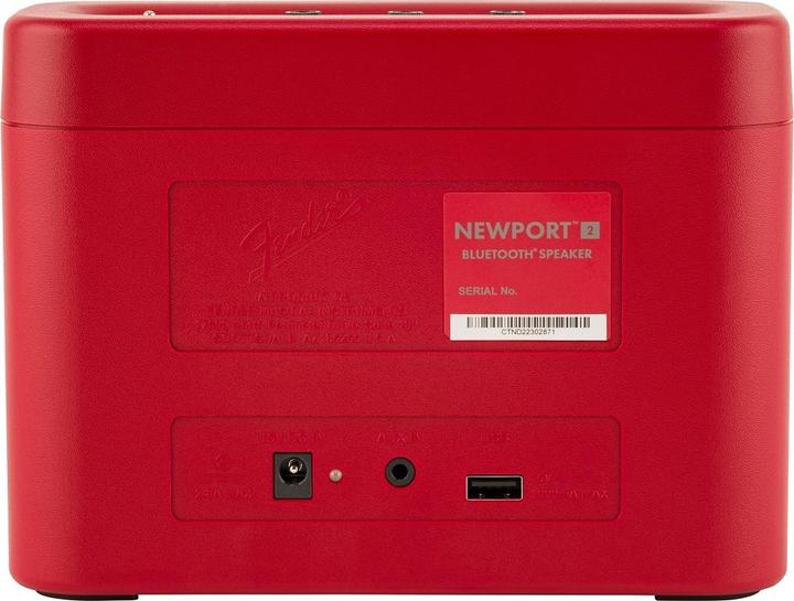 Actual product image Fender Bluetooth Speaker Newport 2 Metal, Red (12 h, Rechargeable battery operated, Electrical connection)
