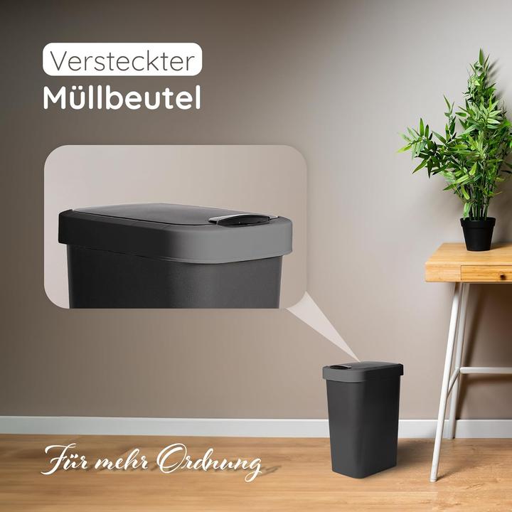 Produktbild Novaliv Sparset 5x Mülleimer 25L mit 2in1 Deckel, Klappdeckel & Schwingdeckel, Anti-Geruch Abfalleim (25 l)