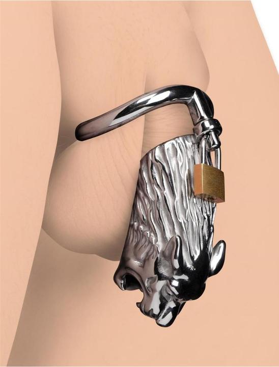Actual product image Master Series Tiger King Cock Cage With Lock