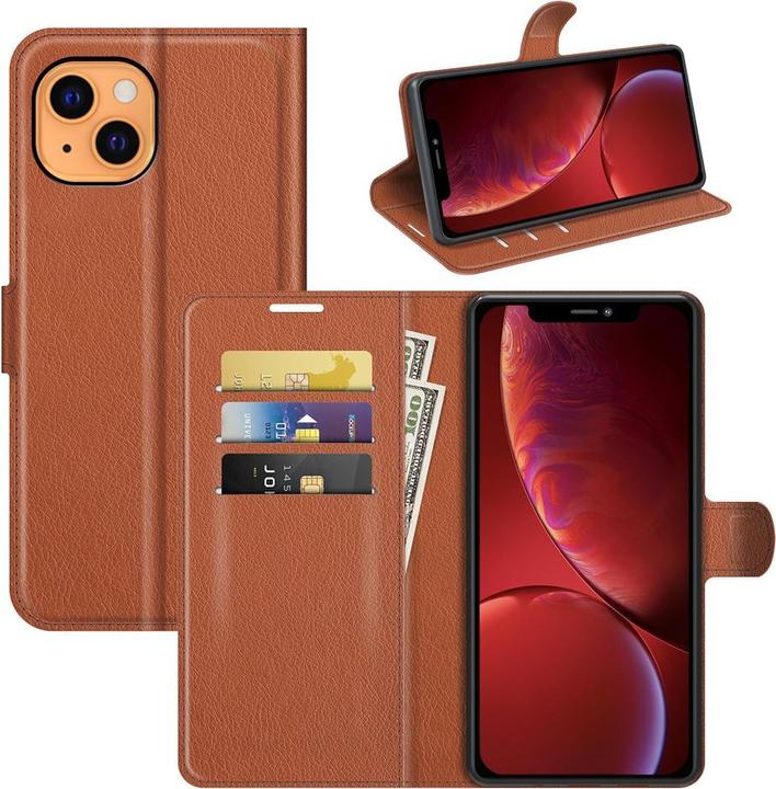 Actual product image Cover-Discount iPhone 13 mini - leather case cover brown (Apple iPhone 13 mini)