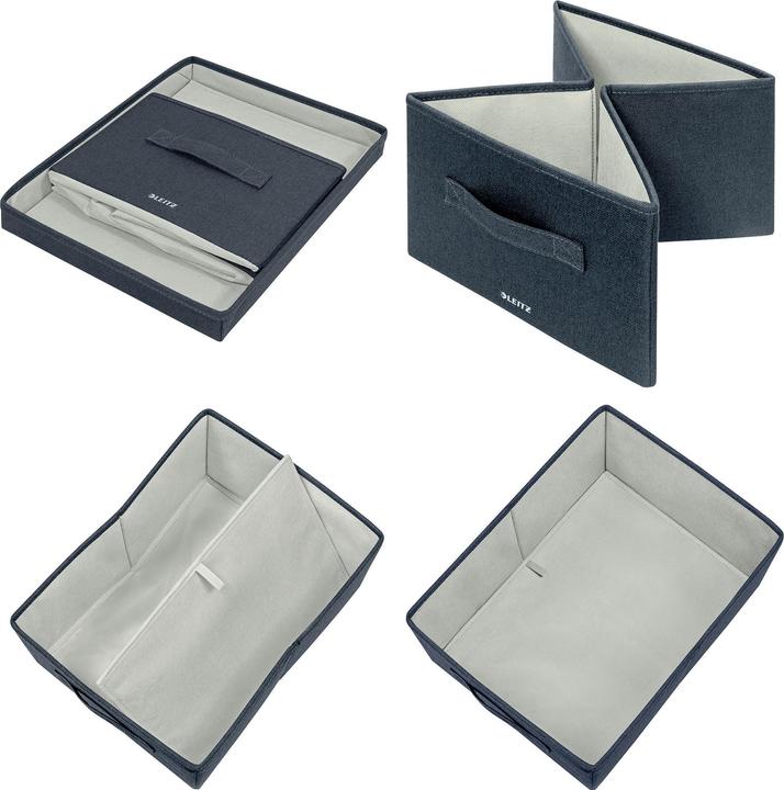 Image du produit Leitz Boîte de rangement en tissu 2pcs moyen veloursgr (6 x 30.5 x 43 cm, 22 l)