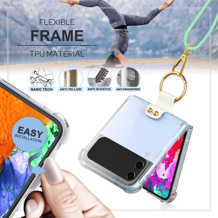 Actual product image Nalia Clear hard cover with chain to hang around the neck