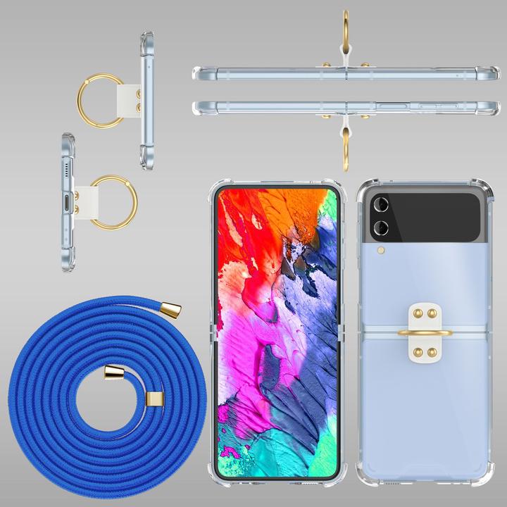 Image du produit Nalia Étui rigide transparent avec chaîne à porter autour du cou