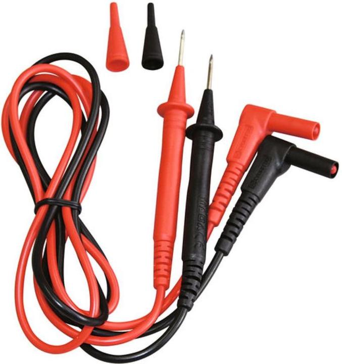 Kyoritsu 07066AT000 Messleitungssatz mit 2 mm Stiften, gewinkelt (schwarz/rot) PVC