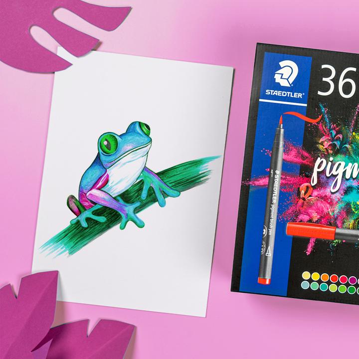 Productafbeelding Staedtler Vezelpen met penseelpunt (Veelkleurig, 36 x)