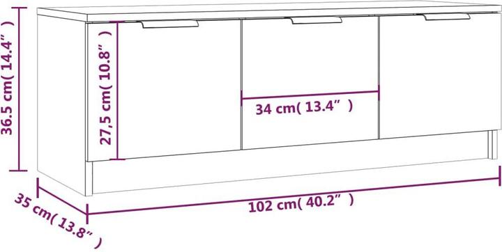 Actual product image VidaXL Kyle (102 x 35 x 36.5 cm)