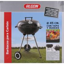 Produktbild Algon runder grill mit deckel 45cm schwarz (45 cm)