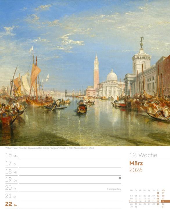 Immagine prodotto Kunstwelt - Impressionismus und Klassische Moderne - Wochenplaner Kalender 2026 (25 x 33 cm, Copertina rigida, Tedesco)