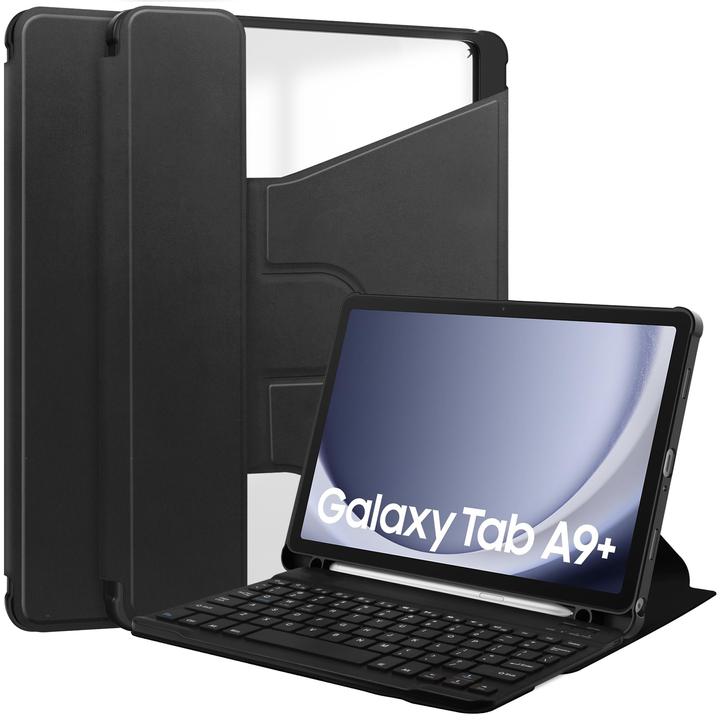 Produktbild Lobwerk 2in1 Set Bluetooth Tastatur in Schwarz + Hülle für Samsung Tab A9+ Plus 2023 X210 X215 11 Zoll Case (X)
