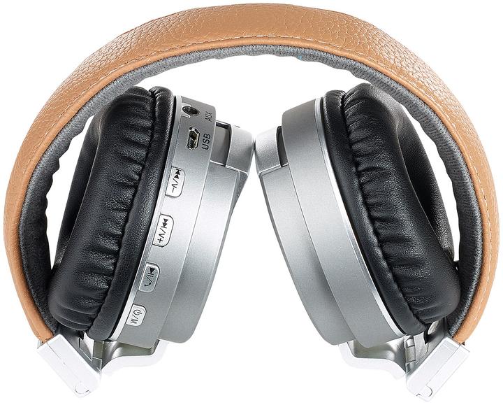 Produktbild Auvisio Faltbarer On-Ear-Kopfhörer mit Bluetooth und Freisprech-Funktion (5 h, Kabellos, Kabelgebunden)
