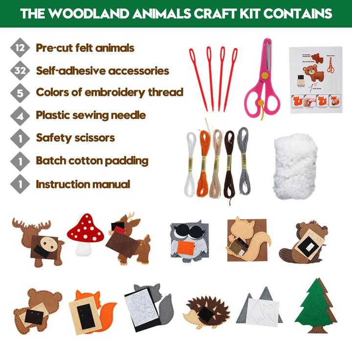 Actual product image Activity Board DIY Sewing Animals Craft Kit Forest Creatures DIY Sewing Felt Stuffed Animals