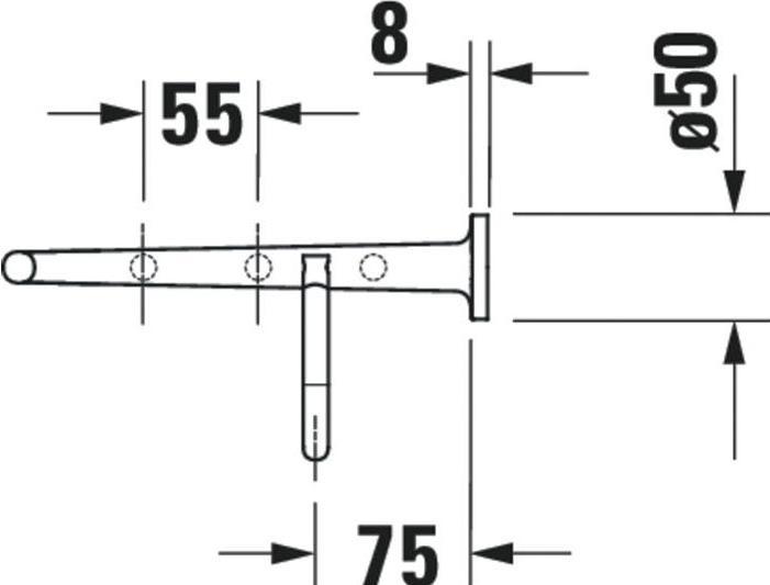 Immagine prodotto Duravit Portasciugamani STARCK T 610x232mm cromo