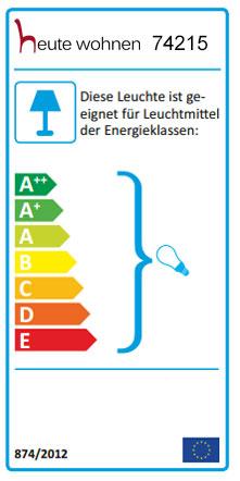 Energie-Label Swisshandel24 Hängelampe, Industrial Vintage Massiv-Holz Metall schwarz - 5 Rohrlampenschirme (E27)