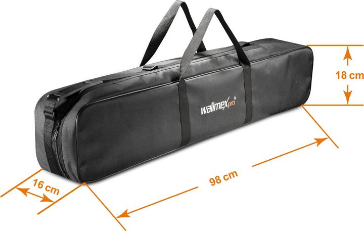 Immagine prodotto Walimex Set di treppiedi per lampade con borsa, 4 pezzi. (208 cm, 6 kg)