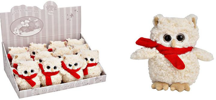 G. Wurm Owl plush white (W/H/D) 14x13x8cm
