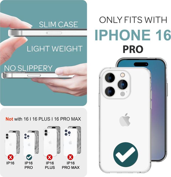Image du produit Nalia Étui clair à 360 degrés (Apple iPhone 16 Pro)