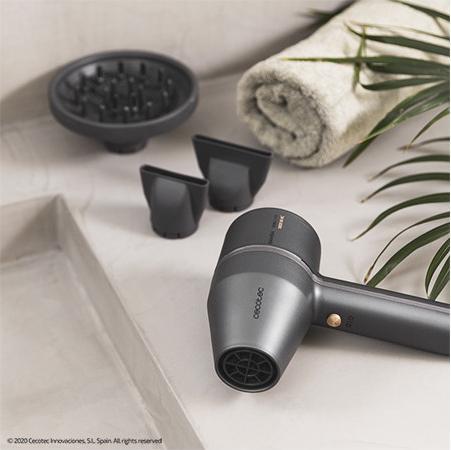 Actual product image Cecotec Bamba IoniCare 5500 PowerStyle Hair Dryer 1800W with HairCare Technology Dark Grey