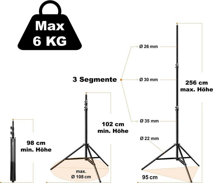 Produktbild Walimex pro 4er Set WT-806 (256 cm, 6 kg)
