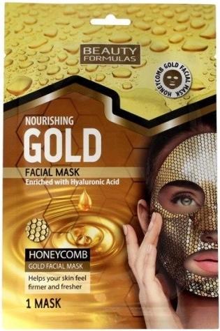 Produktbild Beauty Formulas Gold Facial Mask Gold Nourishing Mask In A Sheet With A Honeycomb Structure 1Pc.