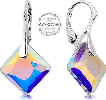 Levien Glittering Rainbow Earrings Princess (L)
