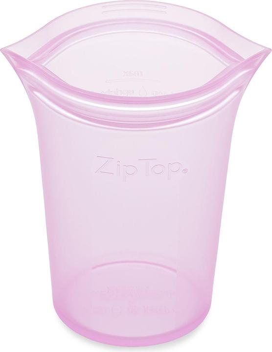 Image du produit Zip Top Récipient réutilisable 100% Platinum Silicone, Made in The USA - Small Cup - Lavender