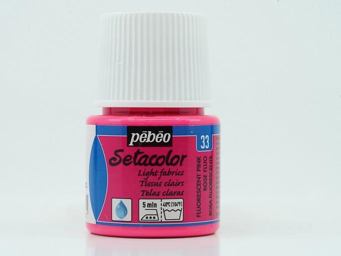 Actual product image Pebeo Setacolor Light Fabrics (Neon pink, 45 ml)