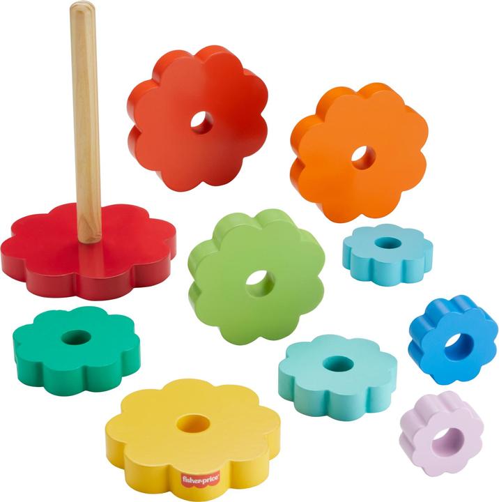 Produktbild Fisher-Price Buntes Holz-Ringstapelset