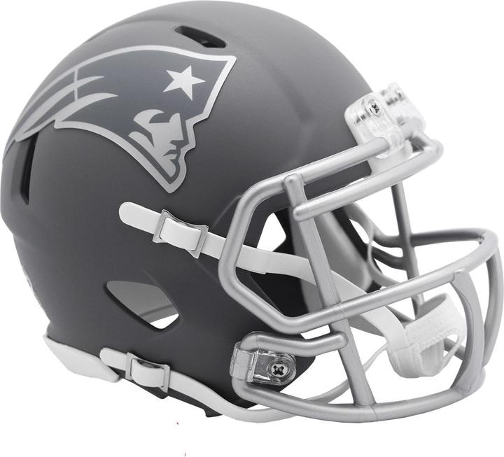 Actual product image Riddell Speed Mini Football Helmet SLATE New England Patriots