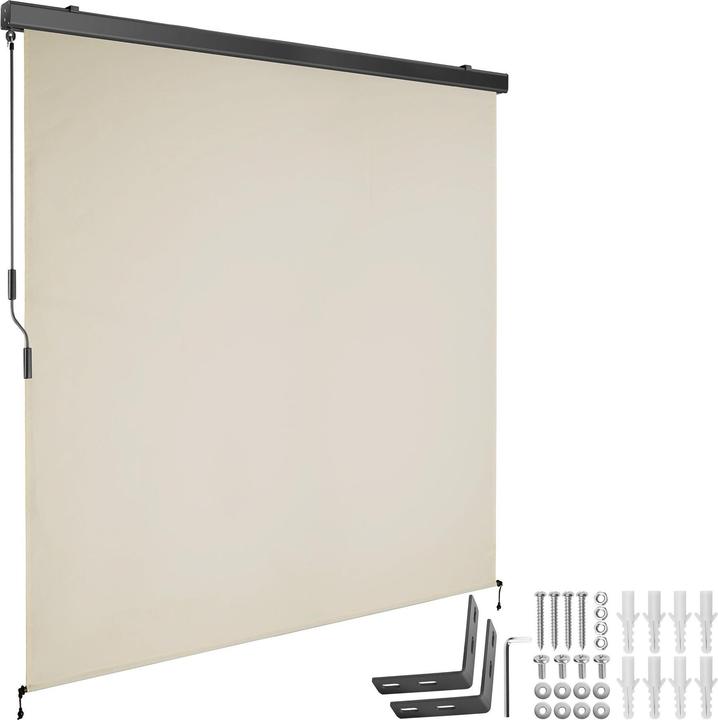 tectake Vertical awning Eloise with 2 wall brackets