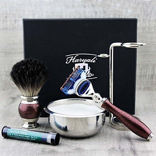 Actual product image ‎Haryali London 5-teiliges Rasierset - Maroon Antique