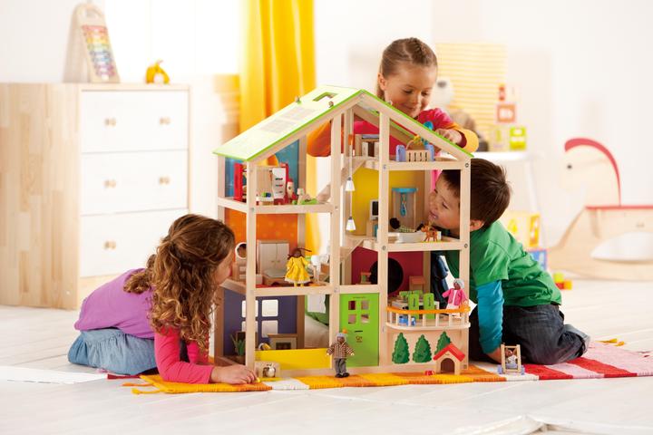 Produktbild Hape Vier-Jahreszeiten-Haus möbliert
