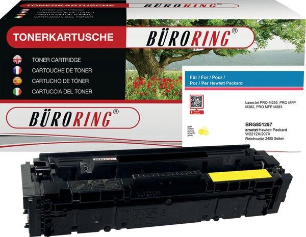 Büroring Toner 207X, ersetzt HP W2212 x, ca. 2.450 Seiten, gelb