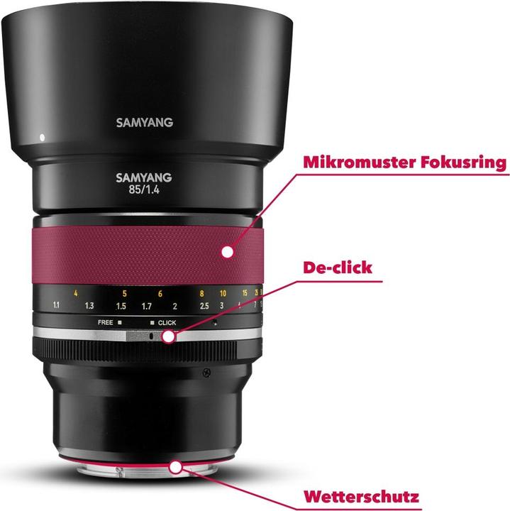 Actual product image Samyang 85mm f/1.4 MK2 MFT (Micro Four Thirds, APS-C / DX, full size)