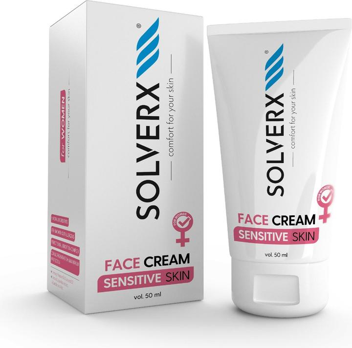 Solverx SOLVERX Sensitive Skin Face Cream for Women krem do pielęgnacji twarzy dla kobiet do skóry wrażliwe (Körpercreme, 50 ml)