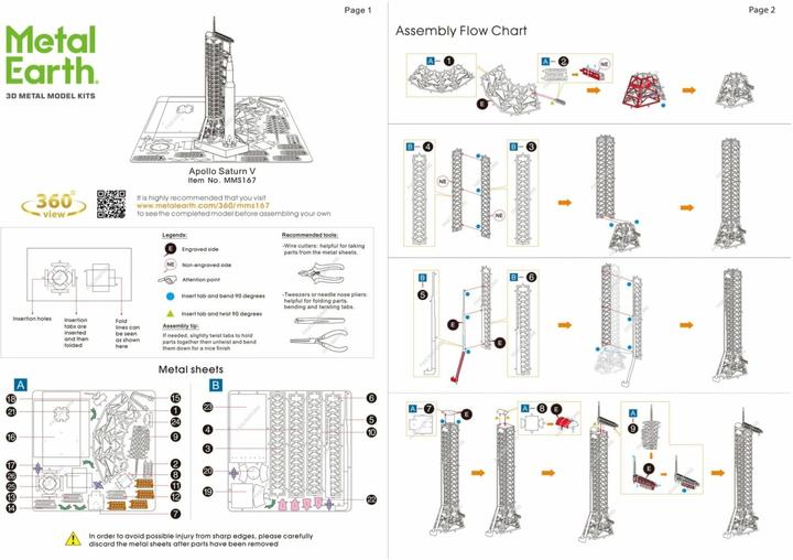 Image du produit Metal Earth Apollo Saturn V avec portique
