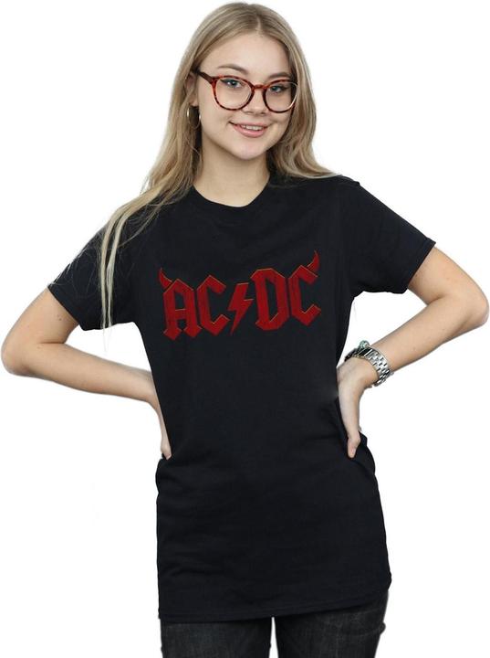 Immagine prodotto AC/DC Maglietta Boyfriend in cotone con logo Horns Donna/Ladies (3XL)