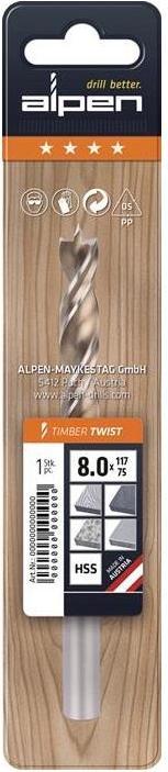 Produktbild Alpen Holzspiralbohrer Timber Twist PLT ø 1.0 mm (1 Millimeter)