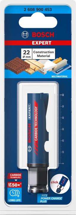 Actual product image Bosch Professional Zubehör EXPERT Construction Material hole saw, 22 x 60 mm (22 mm)