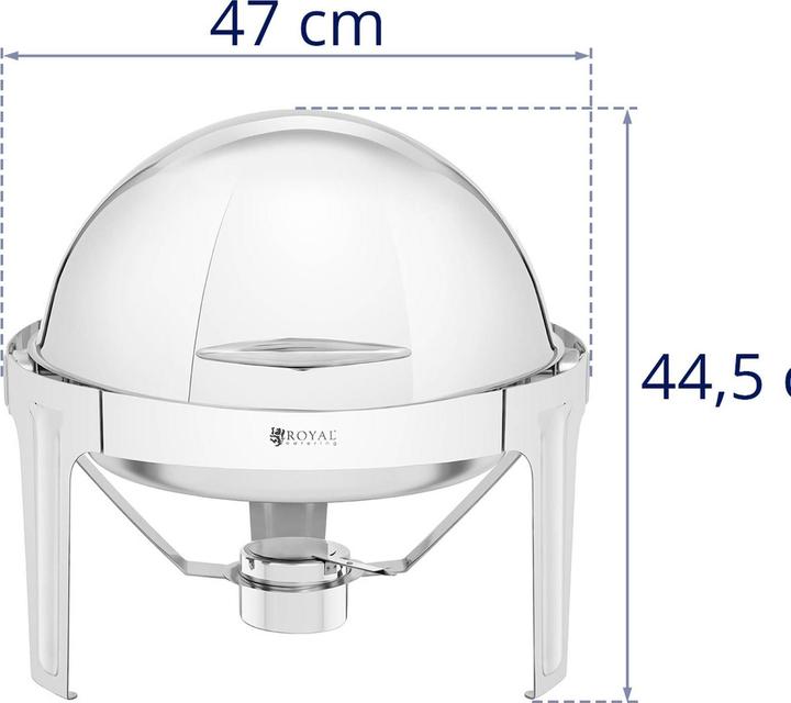 Produktbild Royal Catering Chafing Dish Rechaud Wärmebehälter Speisenwärmer Speisewärmer Kugel 6 L