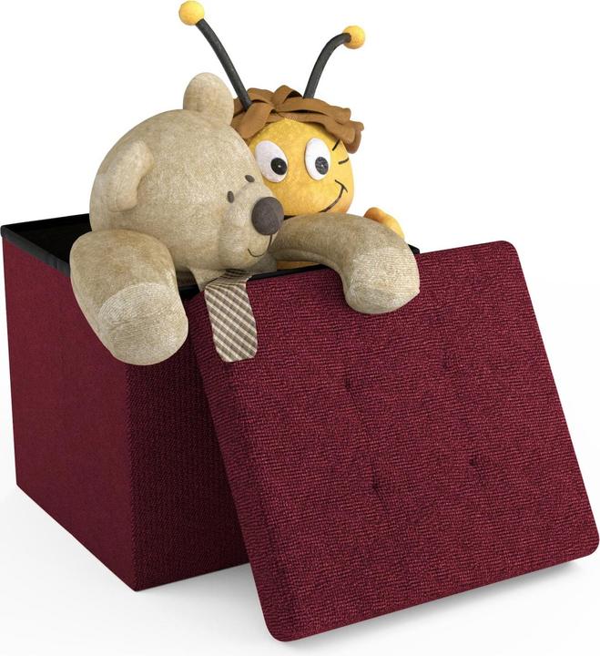 Produktbild Intirilife Sitzhocker 30x30x30 cm in KIRSCH ROT