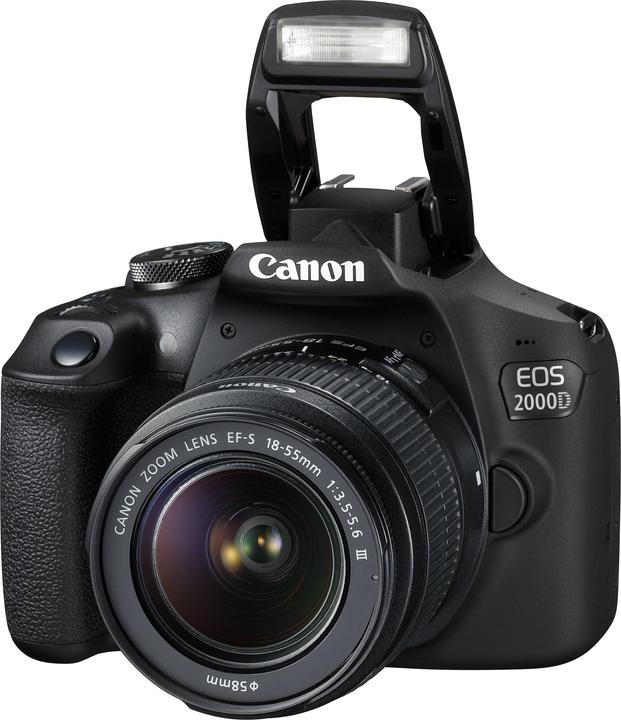 Productafbeelding Canon EOS 2000D Kit incl. SB-130 cameratas en SD-kaart 16GB (18 - 55 mm, 24.10 Mpx, APS-C / DX)