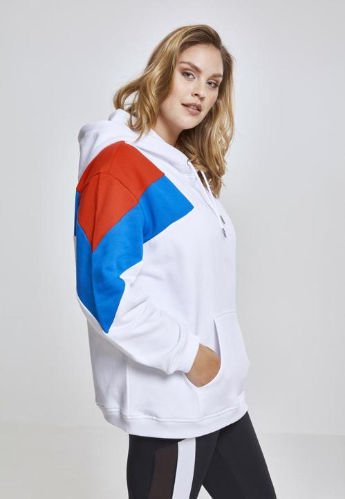 Immagine prodotto Urban Classics Felpa con cappuccio oversize 3-Tone Block da donna (XXL)