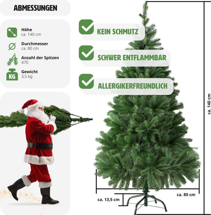 Actual product image tectake Artificial Christmas tree (140 cm)