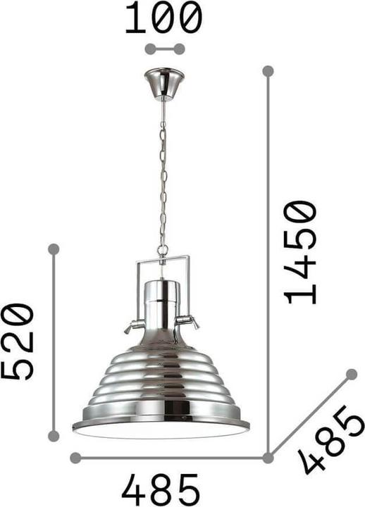 Actual product image Ideal lux FISHERMAN pendant light E27 ⌀485mm dimmable copper 134871 (E27)