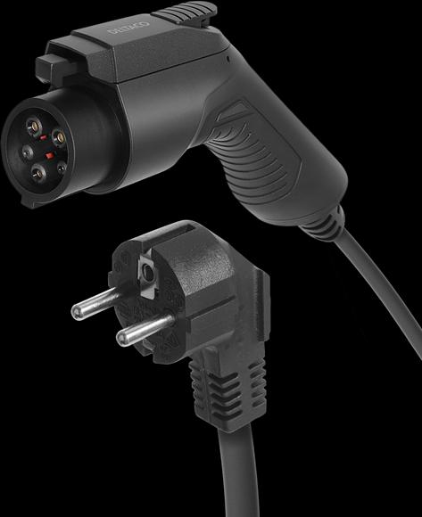 Actual product image Deltaco Electric car charging cable Schuko - Type 1, 1 phase, 3.6KW, 5m, black (3.60 kW, 16 A, 6 m)