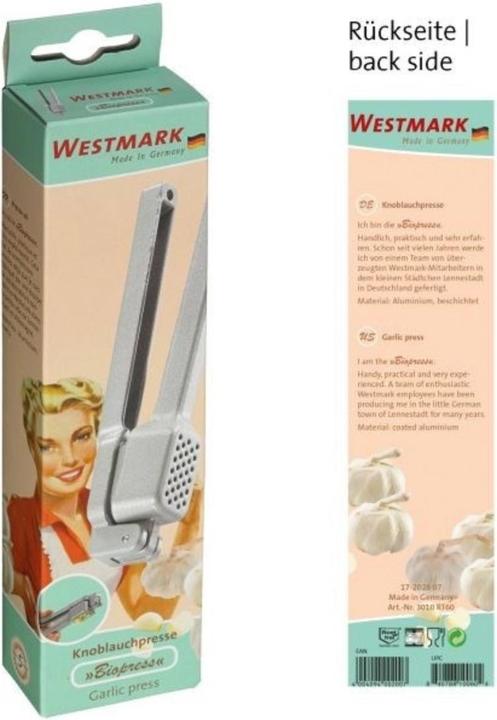 Actual product image Westmark Retro garlic press "Biopress", 15x5.2x3.3 cm