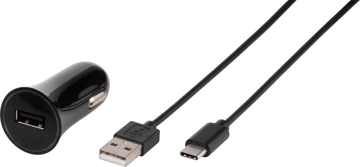 Produktbild Vivanco USB-C AUTOLADER, schwarz 62221 USB-C AUTOLADER + 1M USB-C KABEL