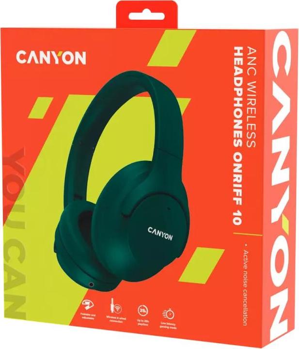 Productafbeelding Canyon OnRiff 10, Bluetooth headset, met microfoon, met actieve ruisonderdrukking (ANC, 25 h, Bedraad)