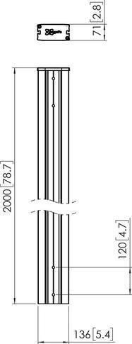 Produktbild Vogels PUC 2920 - Montagekomponente (Stange) für LCD-Display (Boden, Decke, 80 kg)
